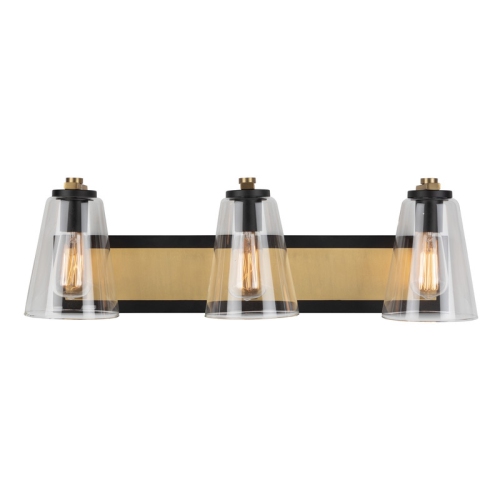 ARTCRAFT LIGHTING  Treviso Collection 1-Light Sconce & Brass In Black