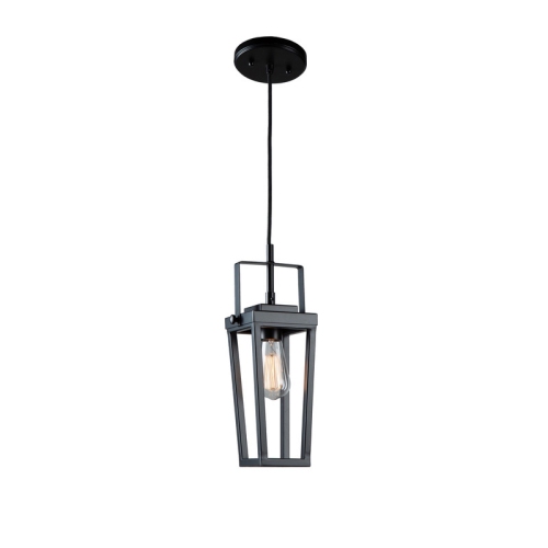 ARTCRAFT LIGHTING  Carriage 1 Light Pendant In Black