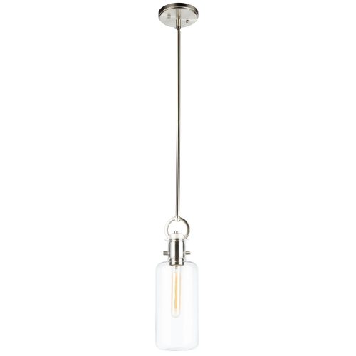 Single Large Glass Clear Pendant