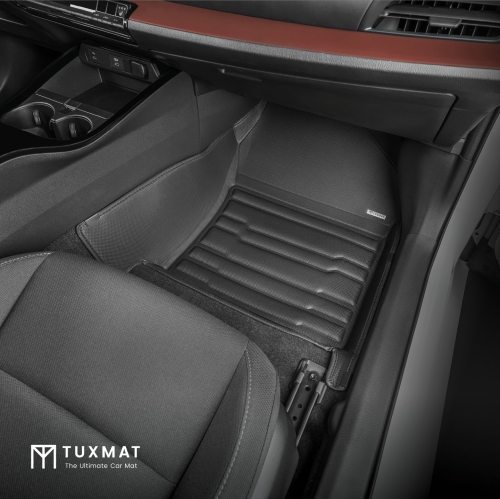 TuxMat - for Toyota Prius Prime 2023-2026 Models - Custom Car Mats - Maximum Coverage, All Weather, Laser Measured - This Full Set Includes 1st and