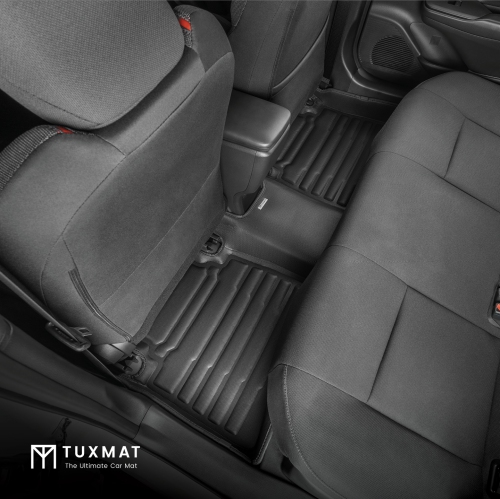 TuxMat - for Toyota Prius Prime 2023-2026 Models - Custom Car Mats - Maximum Coverage, All Weather, Laser Measured - This Full Set Includes 1st and