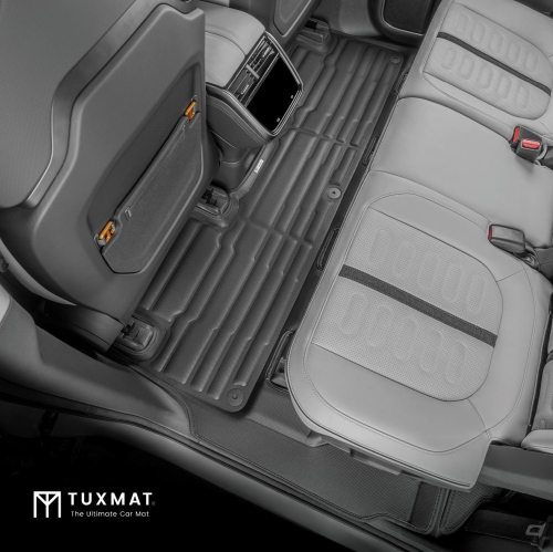 TuxMat - for Rivian R1S 7-Seater 2023-2024 Models - Custom Car Mats - Maximum Coverage, All Weather, Laser Measured - This Full Set Includes 1st, 2nd