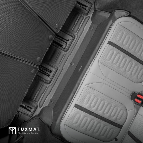 TuxMat - for Rivian R1S 7-Seater 2023-2024 Models - Custom Car Mats - Maximum Coverage, All Weather, Laser Measured - This Full Set Includes 1st, 2nd