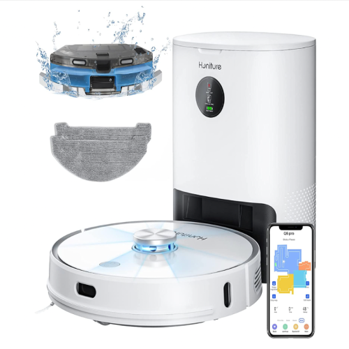 HONITURE  Refurbished (Excellent) 3500Pa Robot Vacuum And Mop (Q6 Pro), Self Emptying With Led Indicator, Lidar Navigation, Editable Multi Mapping