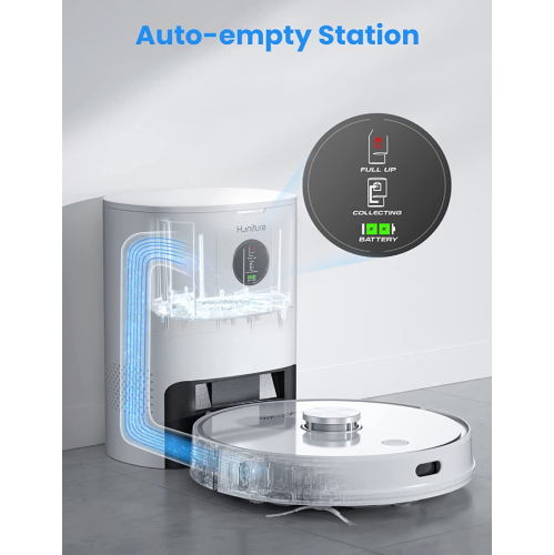 Refurbished HONITURE 3500Pa Robot Vacuum and Mop (Q6 Pro), Self Emptying with LED Indicator, LiDAR Navigation, Editable Multi Mapping