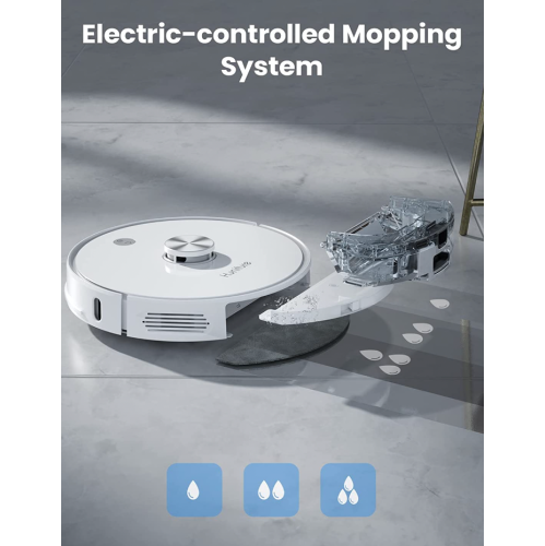 Refurbished HONITURE 3500Pa Robot Vacuum and Mop (Q6 Pro), Self Emptying with LED Indicator, LiDAR Navigation, Editable Multi Mapping