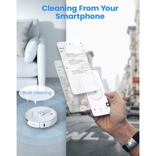 Refurbished HONITURE 3500Pa Robot Vacuum and Mop (Q6 Pro), Self Emptying with LED Indicator, LiDAR Navigation, Editable Multi Mapping