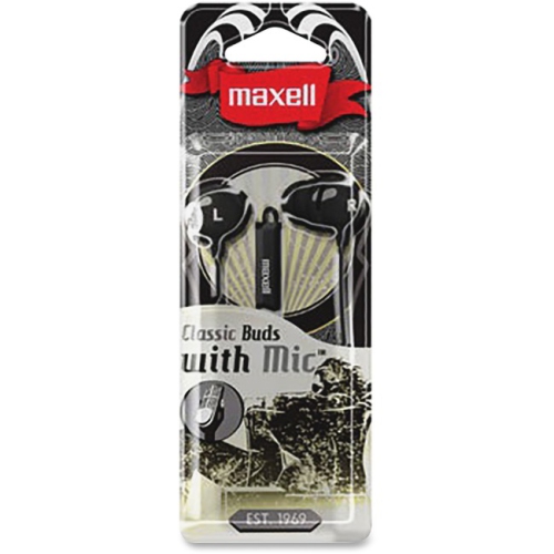 MAXELL  Classic Earbud With Mic 196131 In Black
