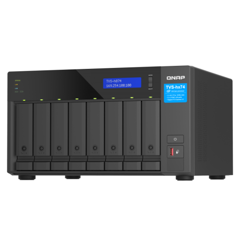 QNAP TVS-h874-i5-32G-US 8 Bay High-Speed Desktop NAS with M.2 PCIe Slots, 12th Gen Intel Core CPU, up to 64GB DDR4 RAM, 2.5 GbE Networking and PCIe