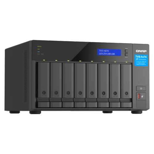 QNAP TVS-h874-i5-32G-US 8 Bay High-Speed Desktop NAS with M.2 PCIe Slots, 12th Gen Intel Core CPU, up to 64GB DDR4 RAM, 2.5 GbE Networking and PCIe