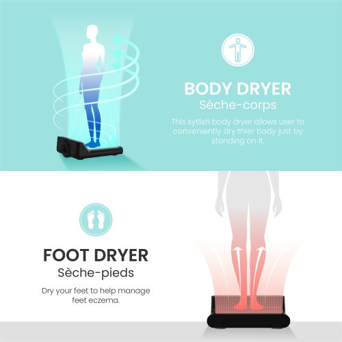 Sèche-corps et sèche-pieds VOVO STYLEMENT BD-7700G, fabriqué en Corée, sèche-cheveux à contrôle de la température et du volume du vent avec affichage