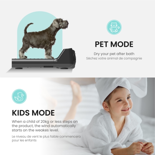 Sèche-corps et sèche-pieds VOVO STYLEMENT BD-7700B, fabriqué en Corée, sèche-cheveux à contrôle de la température et du volume du vent avec affichage