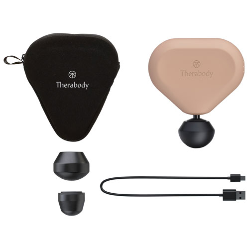 Image 8 of 15.. Therabody Theragun mini 2.0 Handheld Percussive Massage Device - Desert Rose