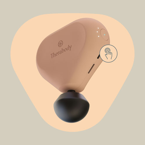 Image 13 of 15.. Therabody Theragun mini 2.0 Handheld Percussive Massage Device - Desert Rose