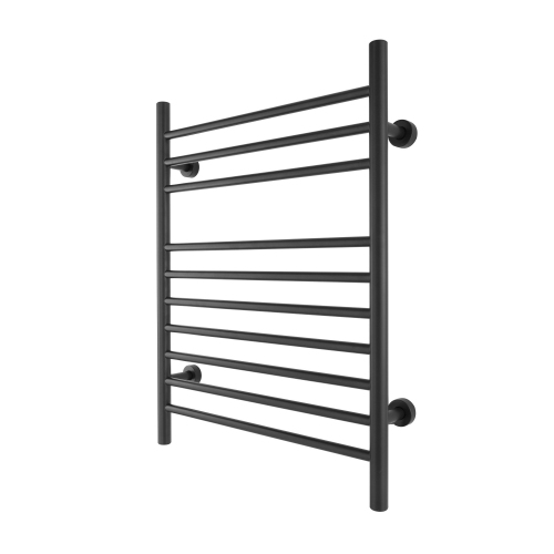 WarmlyYours Infinity Electric Towel Warmer 23.6"W x 32"H x 4.75"D, Black, Hardwired or Plug-in