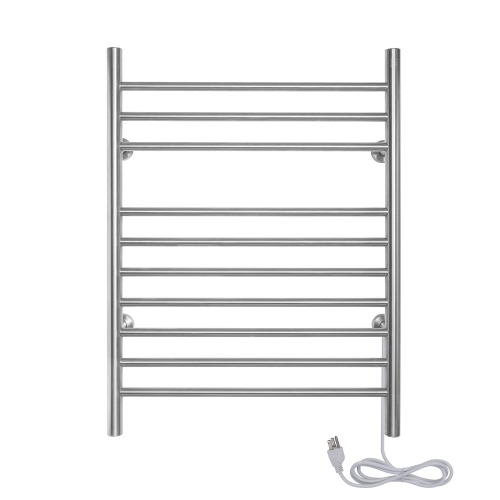 WARMLYYOURS  Infinity Electric Towel Warmer 23.6"w X 32"h X 4.75"d Brushed Hardwired Or Plug-In