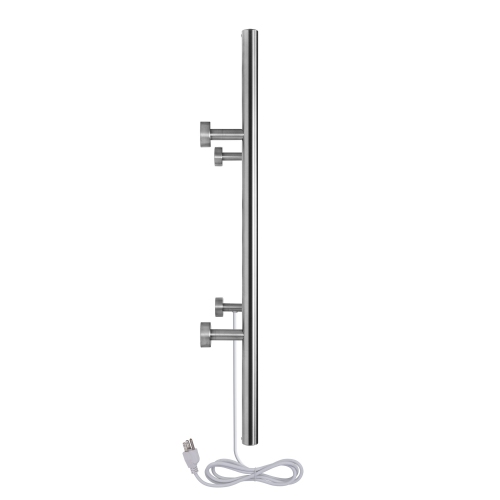 WarmlyYours Infinity Electric Towel Warmer 23.6"W x 32"H x 4.75"D Brushed Hardwired or Plug-in