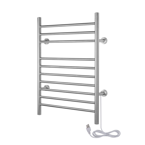 WarmlyYours Infinity Electric Towel Warmer 23.6"W x 32"H x 4.75"D Brushed Hardwired or Plug-in