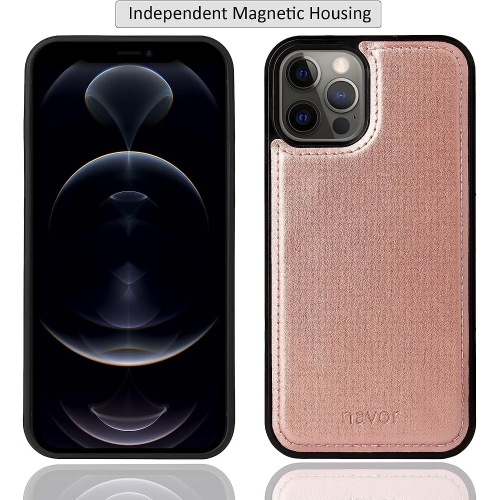 navor Universal Car Mount & Magnetic Detachable Wallet Case [RFID Protection] [10 Card Pockets] [3 Money Pockets] Compatible for iPhone 12 Pro [6.1