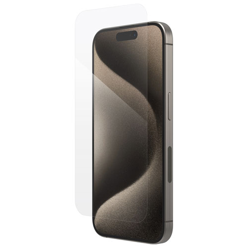 Protecteur d'écran en verre Elite d'InvisibleShield by Zagg pour iPhone 15 Pro