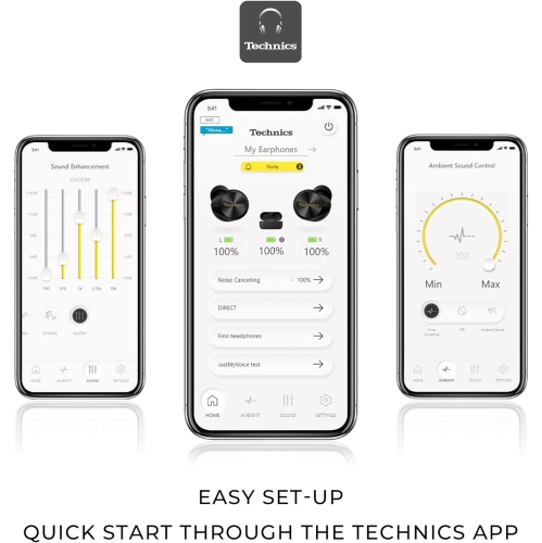 Écouteurs boutons sans fil à suppression du bruit EAHAZ80ES de Technics – Argenté – modèle 2023
