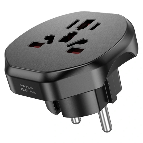 Image 1 of 4.. (European Plug) Universal Travel AC Plug Converter Power EU Plug Adapter