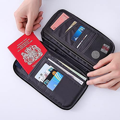 navor Passport / Travel Document Holder, Portable & Foldable Organizer to Hold Passport, Cell Phone, Tickets, Cards, Boarding Pass, ID, Keys, Money