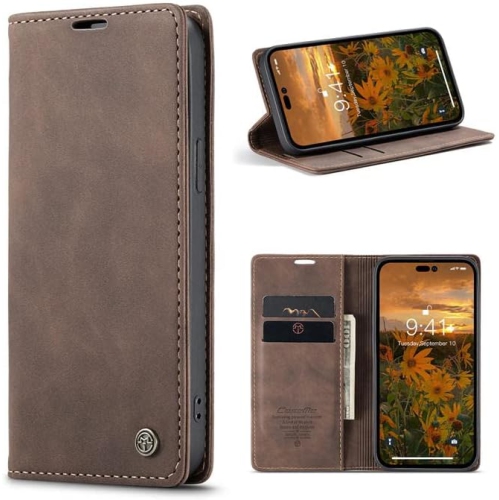 CaseMe for iPhone 14 Wallet Case Soft PU Leather Flip Case Magnetic Stand Flip Protective Cover Leather Case with ID & Credit Card Slots Holder Case