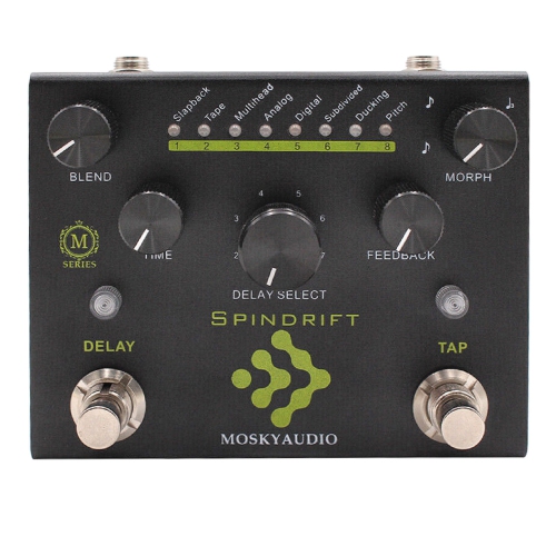 Mosky SPINDRIFT Digital Delay with TAP Guitar Effect Pedal 8 Mode Metal Shell