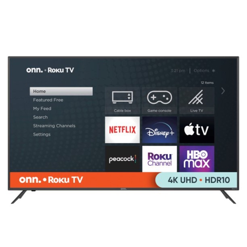 REFURBISHED - Onn. 58” Class 4K UHD (2160P) LED Roku Smart TV HDR (100069454)