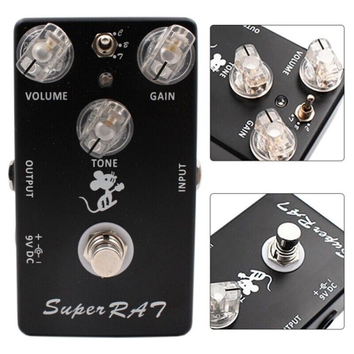 Mosky Super Rat Guitar Effect Pedal Hand-Made Three Mode Effects Classic Distort