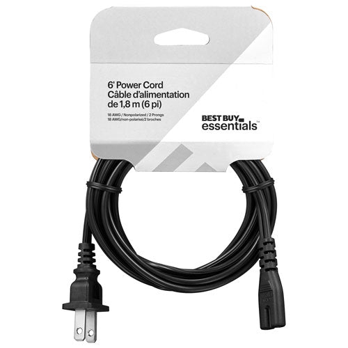 BESTBUY ESSENTIALS  - Be-Hcl331-C 6' Non-Polarized Power Cord