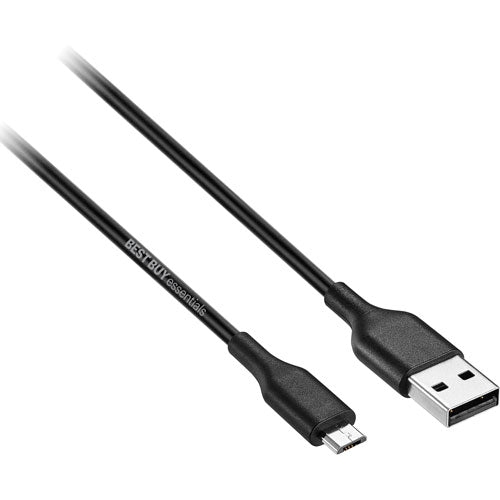 BestBuy Essentials BE-MMA922K-C 9' Micro USB to USB Cable Black by BESTBUY ESSENTIALS - Open Box condition - Image 2
