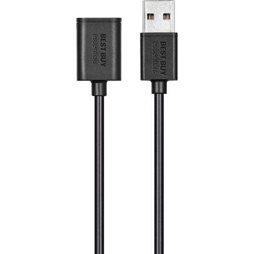 BestBuy Essentials BE-PC2A2A12-C 12' USB Extension Cable Black by BESTBUY ESSENTIALS - Open Box condition - Image 3