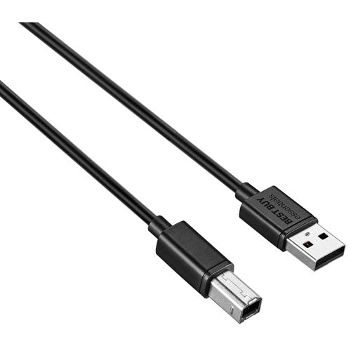 BestBuy Essentials BE-PC2ABU6-C 6' USB 2.0 Printer Cable Black by BESTBUY ESSENTIALS - Open Box condition - Image 2