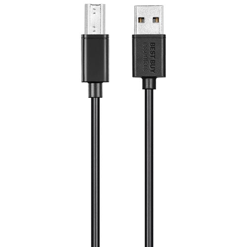 BestBuy Essentials BE-PC2ABU6-C 6' USB 2.0 Printer Cable Black by BESTBUY ESSENTIALS - Open Box condition - Image 3
