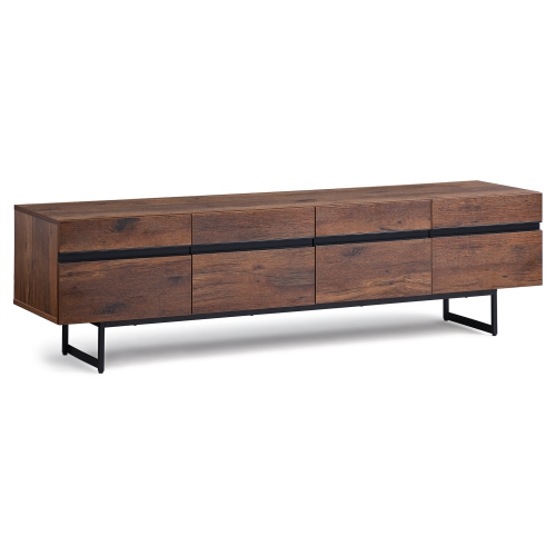 WAMPAT Modern 71" TV Stand for up to 75 inch TV Entertainment Center TV Console with Storage Cabinets Media Console for Living Room, Brown