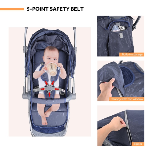 Baby stroller one hand fold best sale