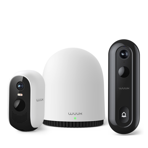 WUUK No Subscription Security Cameras with 32GB Storage Chime/Base