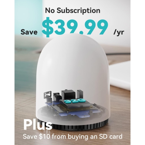 WUUK pas d'abonnement caméras de sécurité avec carillon de stockage/station de base 32&nbsp;Go, y compris une sonnette avec ou sans fil et une caméra