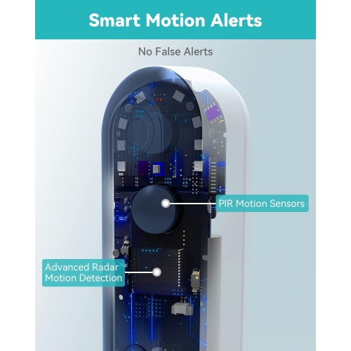WUUK pas d'abonnement caméras de sécurité avec carillon de stockage/station de base 32&nbsp;Go, y compris une sonnette avec ou sans fil et une caméra