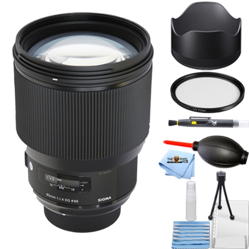 SIGMA  85MM F/1.4 Dg Hsm Art Lens for Nikon F 321955 - Essential Uv Filter Bundle
