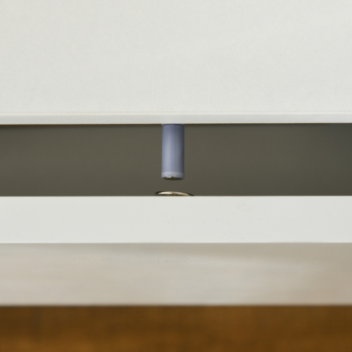 HOMCOM LED Nightstand with 2 Drawers, Bedroom Bedside Table with 16 Colour, 4 Modes and Adjustable Brightness RGB LED Lights, White