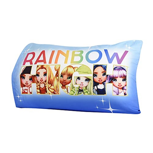 Rainbow High Twin Bedding Set EXPRESSIONS Includes Reversible Comforter, Flat Sheet, Fitted Sheet, and Pillowcase (Official Rainbow High Product)