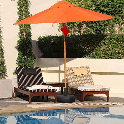 Topbuy Fillable Umbrella Base Stand, Water & Sand Filled Heavy-Duty Patio Umbrella Holder 18" Outdoor Weighted Umbrella Base