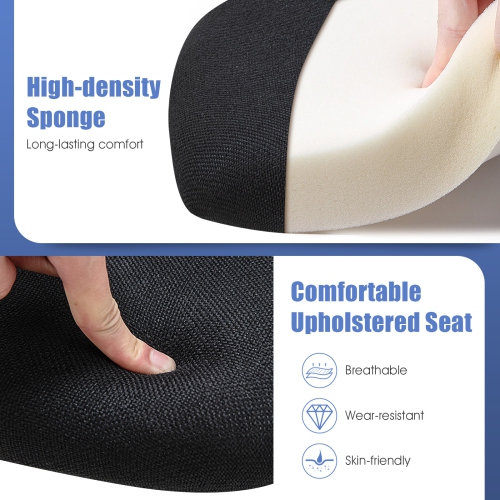 Topbuy Set of 5/10 Conference Room Chairs Stackable Guest Chairs with Upholstered Back & Seat