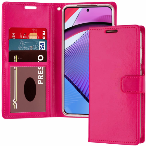 Étui portefeuille magnétique XCRS, pochette en cuir pu avec fente pour carte et support pour Motorola Moto G 5G.