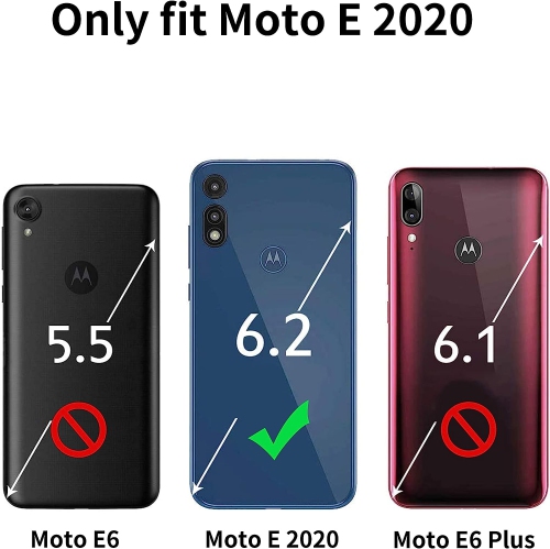 Étui portefeuille magnétique XCRS, pochette en cuir pu avec fente pour carte et support pour Motorola Moto E/E.