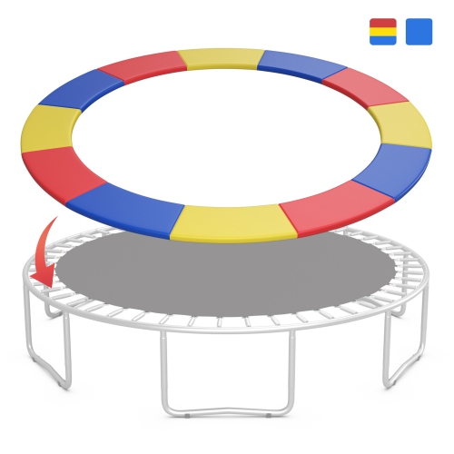 GYMAX  8/10/12/14/15/16Ft Trampoline Replacement Safety Pad Universal Trampoline Cover