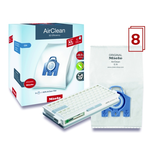 Aspirateur Miele GN Allergy Pack AirClean 3D Efficiency GN 8 sacs à poussière et filtre HEPA AirClean 1 à prix réduit